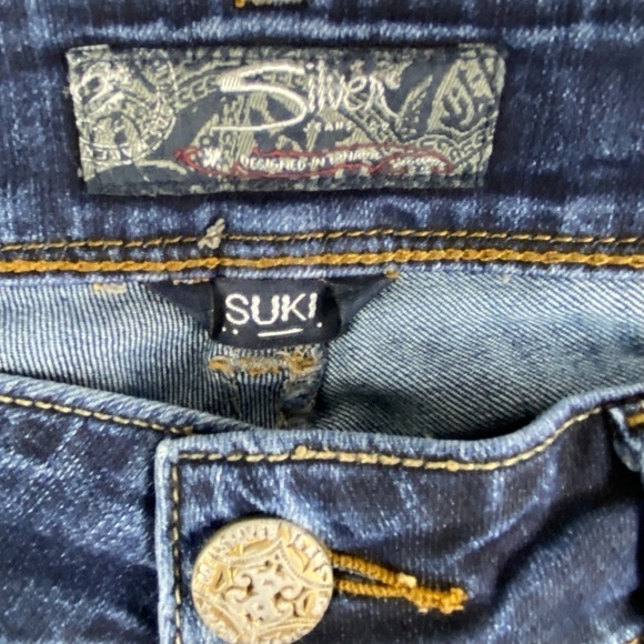 Silver Suki Blue Jeans Sz W30/L30 Bootcut Factory Fade Well Worn Super Soft - Picture 8 of 14